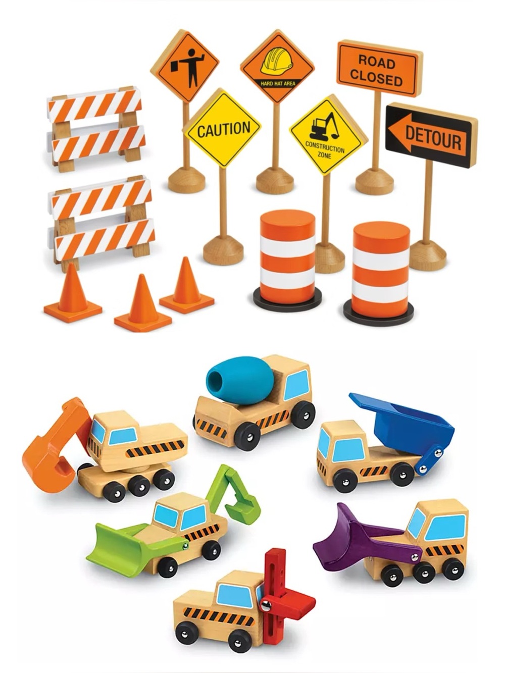 Lakeshore Wooden Construction Vehicles and Signs Toys